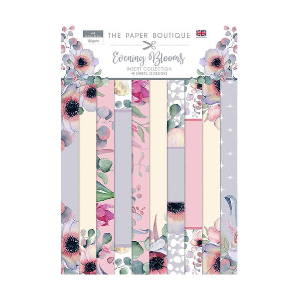 The Paper Boutique Insert Collection A4 40 Pack - Evening Blooms, 10 Designs*