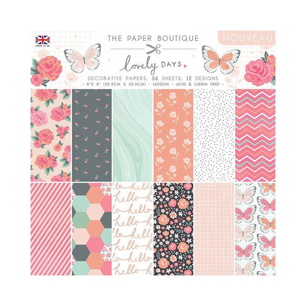 The Paper Boutique Lovely Days 8"X 8"   Paper Pad