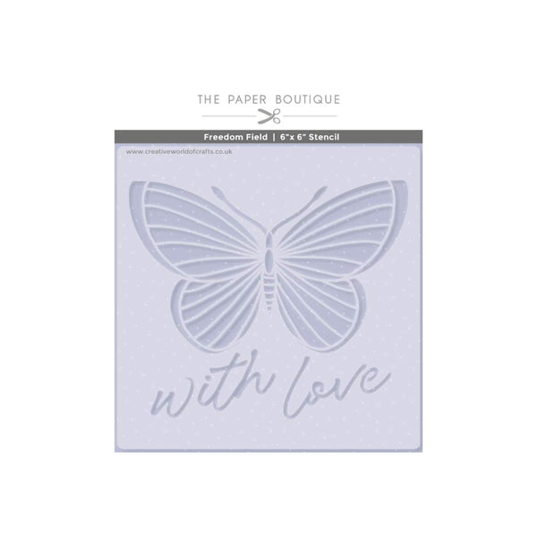 The Paper Boutique Stencil - Freedom Field 6" x 6"*