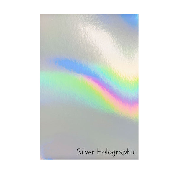 Poppy Crafts - Heat Transfer Vinyl - Silver Holographic