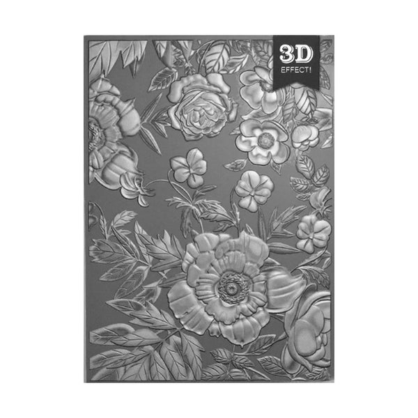 Poppy Crafts 3D Embossing Folder #43 - Delicate Flowers #1