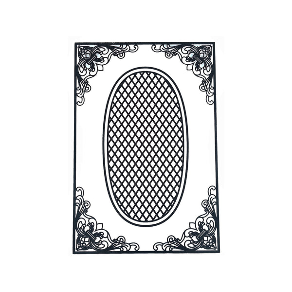 Poppy Crafts Embossing Folder #204 - 4"x6" - Netted Oval