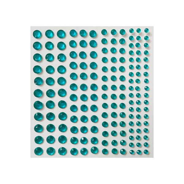 Poppy Crafts Self-adhesive Rhinestone Sheet - Peacock Blue