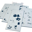 Pinkfresh Studio Stencils 4"X9" 6 pack - Holiday Elements Layering*