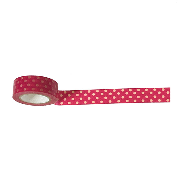 Poppy Crafts Washi Tape - Pink Polka Dot