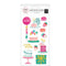 Pink Paislee Embossed Puffy Stickers 11 pack  - And Many More*
