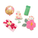 Pink Paislee Layered Stickers 10 pack - And Many More with Champagne Glitter & Gold Foil Accents*