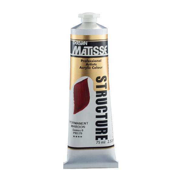 Matisse Structure Paint 75mL - Permanent Maroon