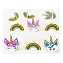 Eyelet Outlet Shape Brads 12 pack - Unicorn & Rainbow*