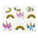 Eyelet Outlet Shape Brads 12 pack  - Unicorn & Rainbow