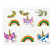 Eyelet Outlet Shape Brads 12 pack  - Unicorn & Rainbow