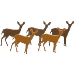 Eyelet Outlet Shape Brads 12 pack - Deer*