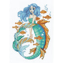 RIOLIS Counted Cross Stitch Kit 8.25"x 11.75" - Little Mermaid Aquamarine (14 Count)*