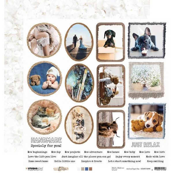 Studio Light New Beginnings Double-Sided Cardstock 12"X12" Nr. 98, Celebrate New Beginnings*