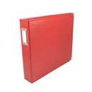 Universal Crafts Classic Leather 12"x12" Three Ring Album - Red