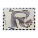 Pressed Petals - Letter R - Large - Silver*