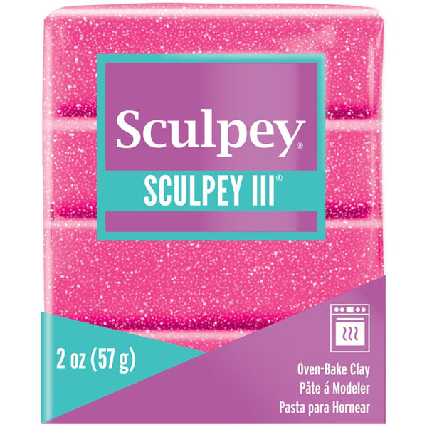 Sculpey III Polymer Clay 2oz - Pink Glitter