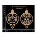 Scrapaholics Laser Cut Chipboard 2mm Thick Lace Ornaments, 2/Pkg, 4"X2.25"*