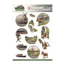 Find It Trading Amy Design A4 Punchout Sheet - Vintage Transport - Boat*