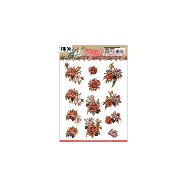 Find It Trading Amy Design Punchout Sheet Flowers, Botanical Garden