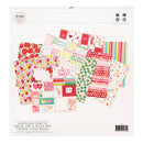 Pink Paislee Single -Sided Paper Pad 12in X 12in, 12 Designs - Lucky Us*