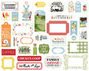 Carta Bella Cardstock Ephemera 33 pack - Frames & Tags, Farmhouse Living