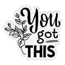 Crafter's Companion Clear Acrylic Stamps - You Got This*