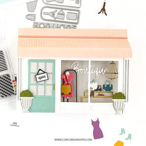 Concord & 9th Clear Stamps 3"X4" (7.6cm x 10.2cm) Fashion Shoppe*