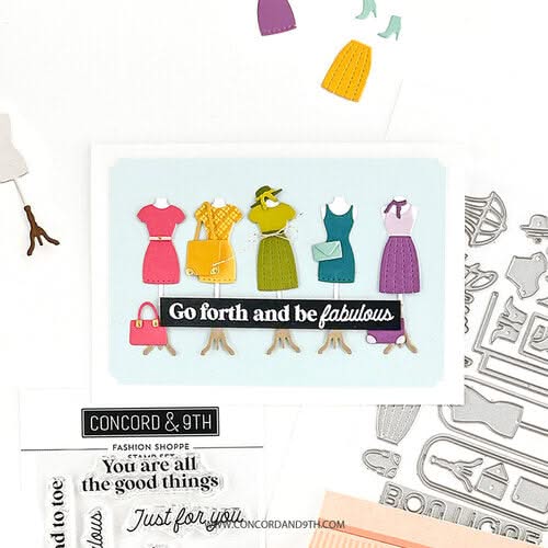 Concord & 9th Clear Stamps 3"X4" (7.6cm x 10.2cm) Fashion Shoppe*