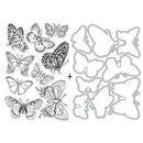 Hero Arts Clear Stamp & Die Combo - Beautiful Butterflies