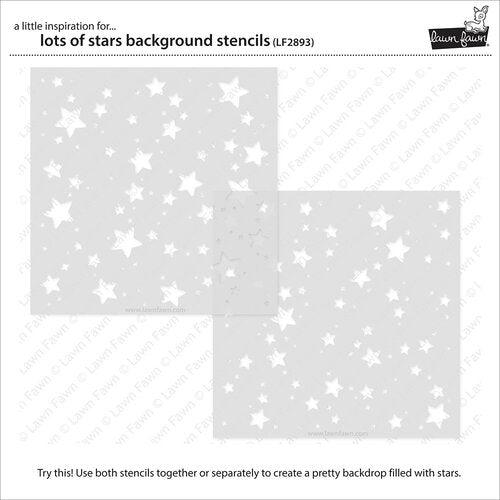 Lawn Clippings Stencils 6"x 6"- Lots Of Stars
