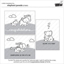 Lawn Fawn Clear Stamps 4"X6" (10.16cm x 15.24cm) - Elephant Parade*