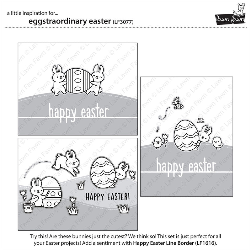 Lawn Fawn Clear Stamps 4"X6" - Eggstraordinary Easter