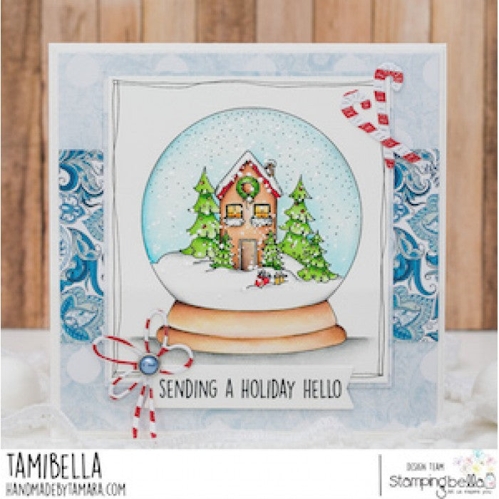 Stamping Bella Cling Stamps - Holiday Snow Globe*