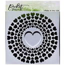 Picket Fence Studios Stencil 6"X6" - Spiral Of Hearts*