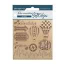 Stamperia Decorative Chips 5.5"X5.5" - Sir Vagabond Aviator Travel*