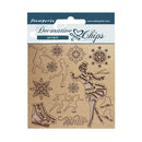 Stamperia Decorative Chips 5.5"X5.5" - Sweet Winter Ice Skater*