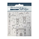 Stamperia Decorative Chips 5.5"X5.5" - Castle, Sleeping Beauty*