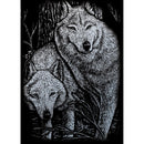 Royal Brush - Silver Foil Engraving Art Mini Kit 5in x 7in - Prowling Friends*