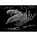 Royal Brush - Silver Foil Engraving Art Mini Kit 5in x 7in - Dolphin Reef*