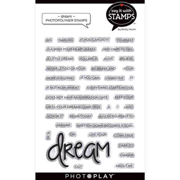PhotoPlay Say It With Stamps Photopolymer Stamps - Dream - 4in x 6in*