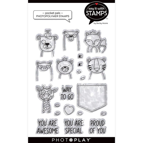 PhotoPlay Say It With Stamps Photopolymer Stamps - Pocket Pals 4in  x 6in*