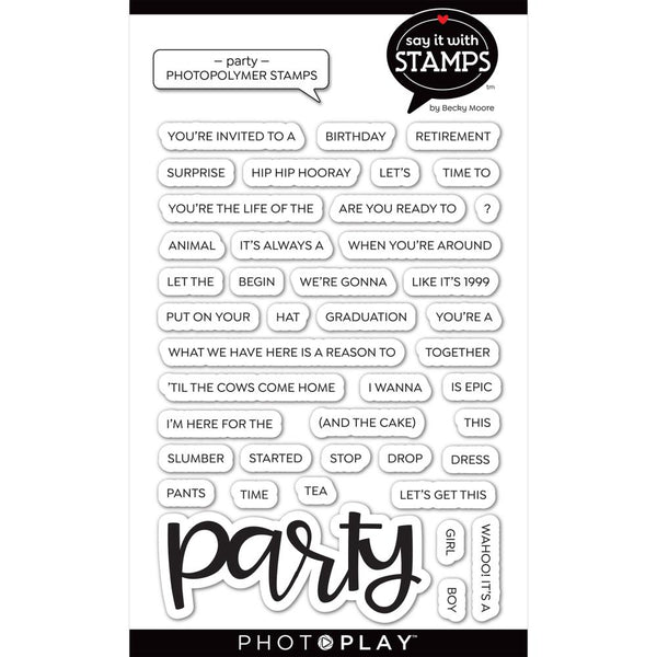 PhotoPlay Say It With Stamps Photopolymer Stamps - Party*