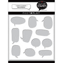PhotoPlay Say It With Stamps Stencil 6"X6" - Speech Bubbles