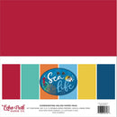 Echo Park Double-Sided Solid Cardstock 12"x 12" 6 pack - Sea Life, 6 Colours*