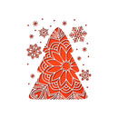 Poppy Crafts Cutting Dies - 12.2cm x 17.2cm - Snowflake Christmas tree 182*