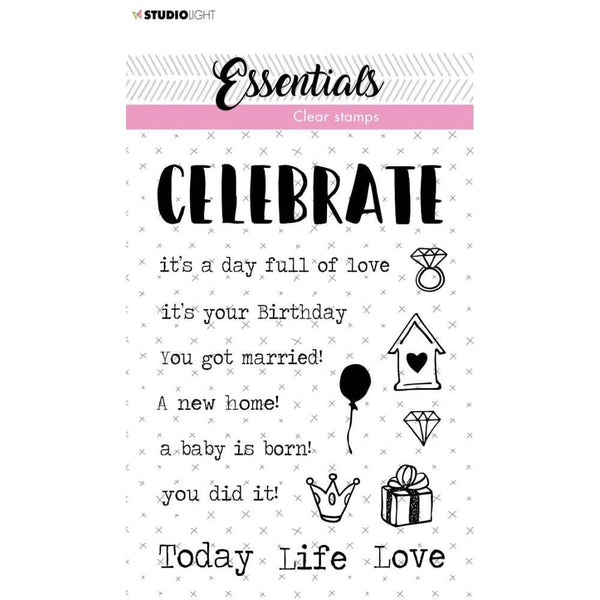 Studio Light Clear Stamp Nr. 521, Celebrate*