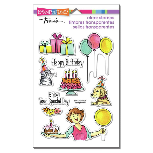 Stampendous Perfectly Clear Stamps - Birthday Gift - 4in x  6in set