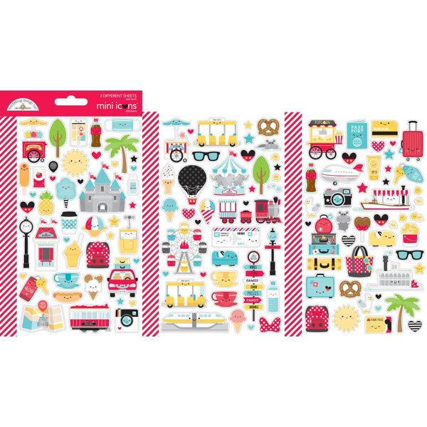 Dooblebug Mini Cardstock Stickers 3 pack - Fun At The Park Icons