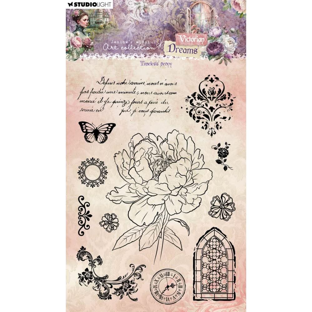 Studio Light Jenine's Mindful Art Clear Stamp Nr. 610, Timeless Peony ...